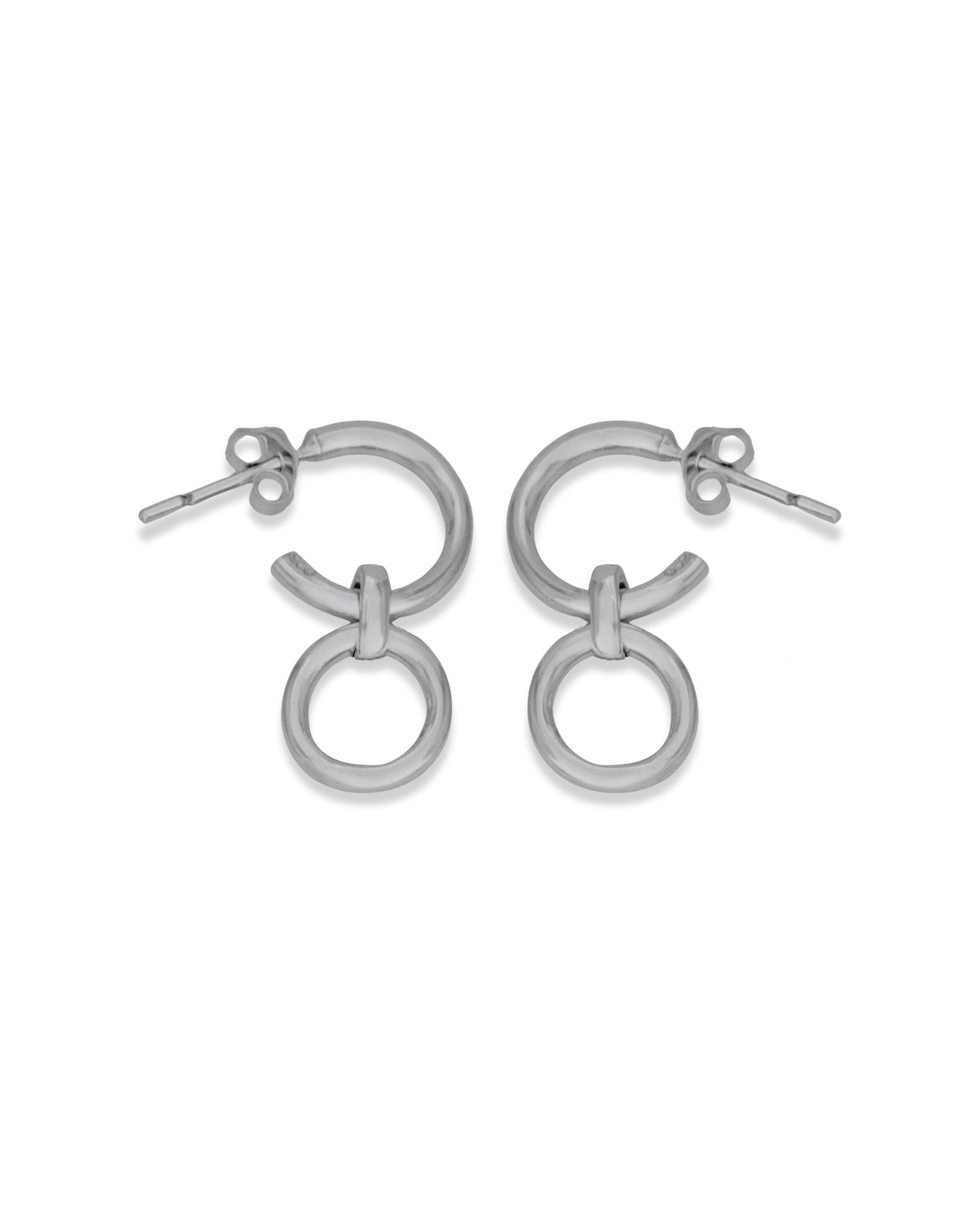 Accent Hoops 》Aretes plata 950