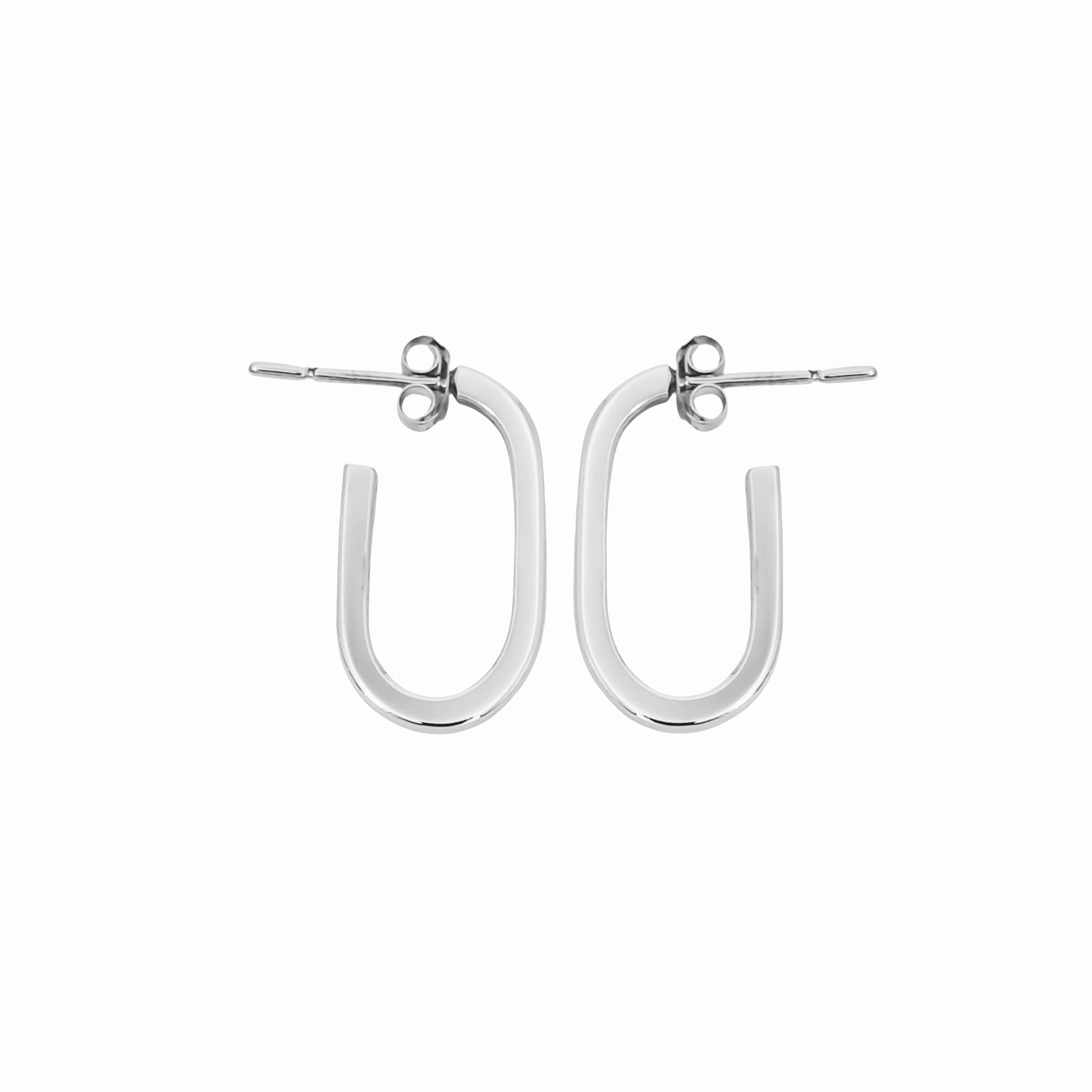 Edge Hoops 》Aretes Plata 950