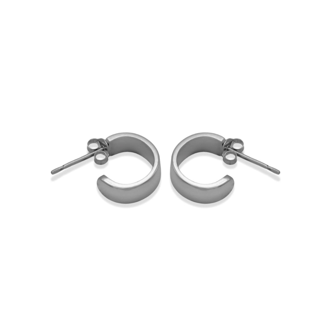 Curve Hoops 》Aretes plata 950