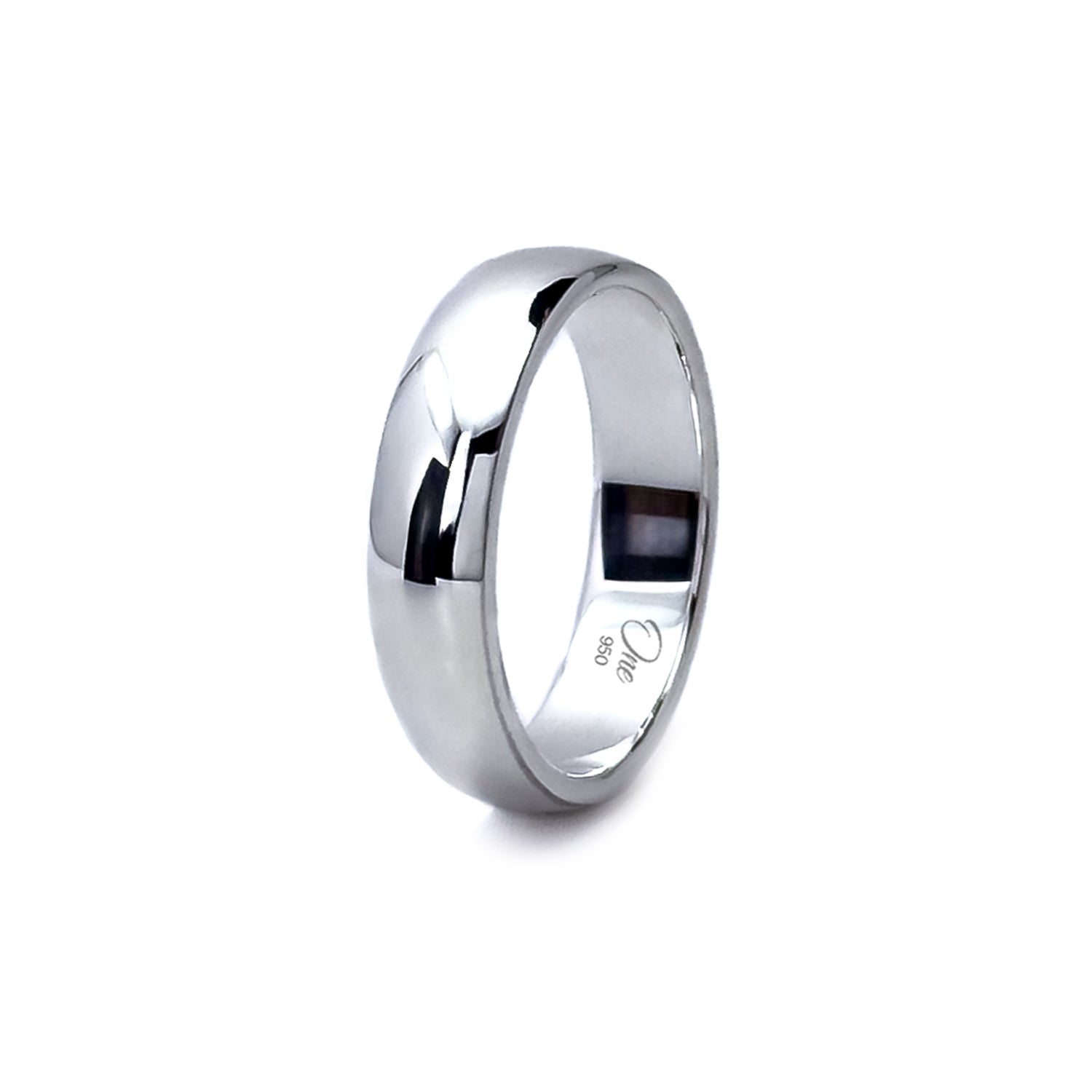 Argolla lisa en plata 950 hecha a mano por One Silversmith