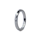 Anillo pulido martillado en plata 950, hecho a mano por One Silvermith