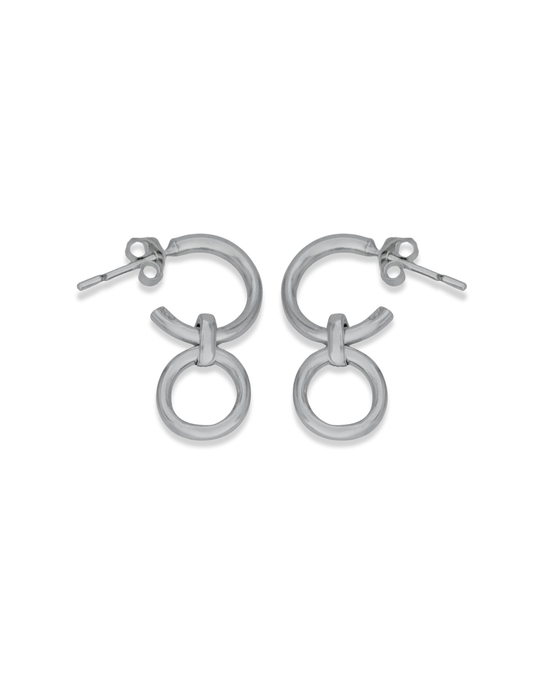 Accent Hoops 》Aretes plata 950