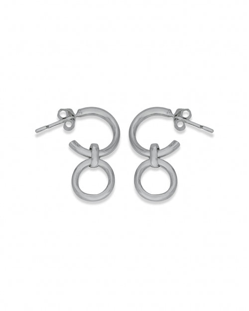 Accent Hoops 》Aretes plata 950