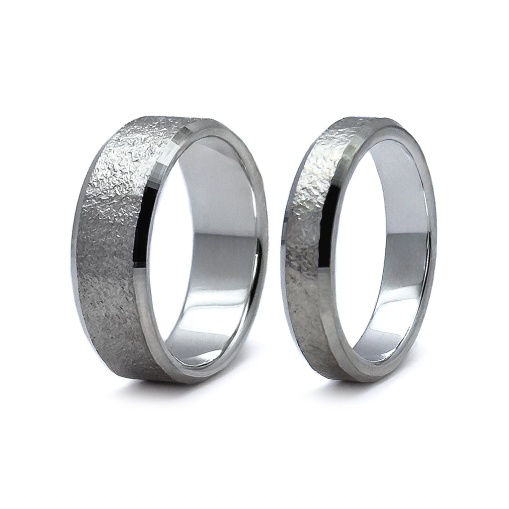 Contour Ring 》Anillo Plata 950 Texturizada