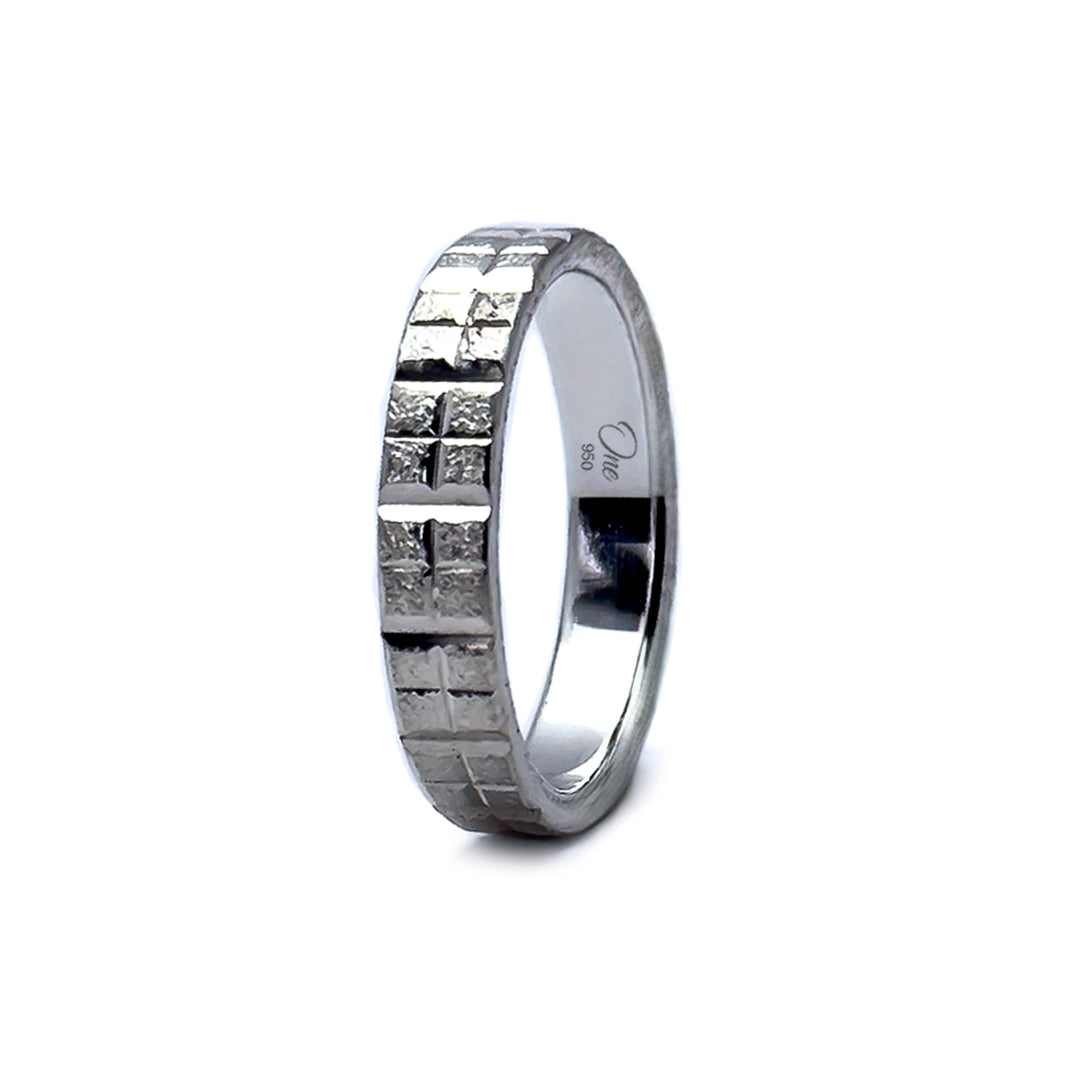 Relief Ring 》Plata 950 Pulida