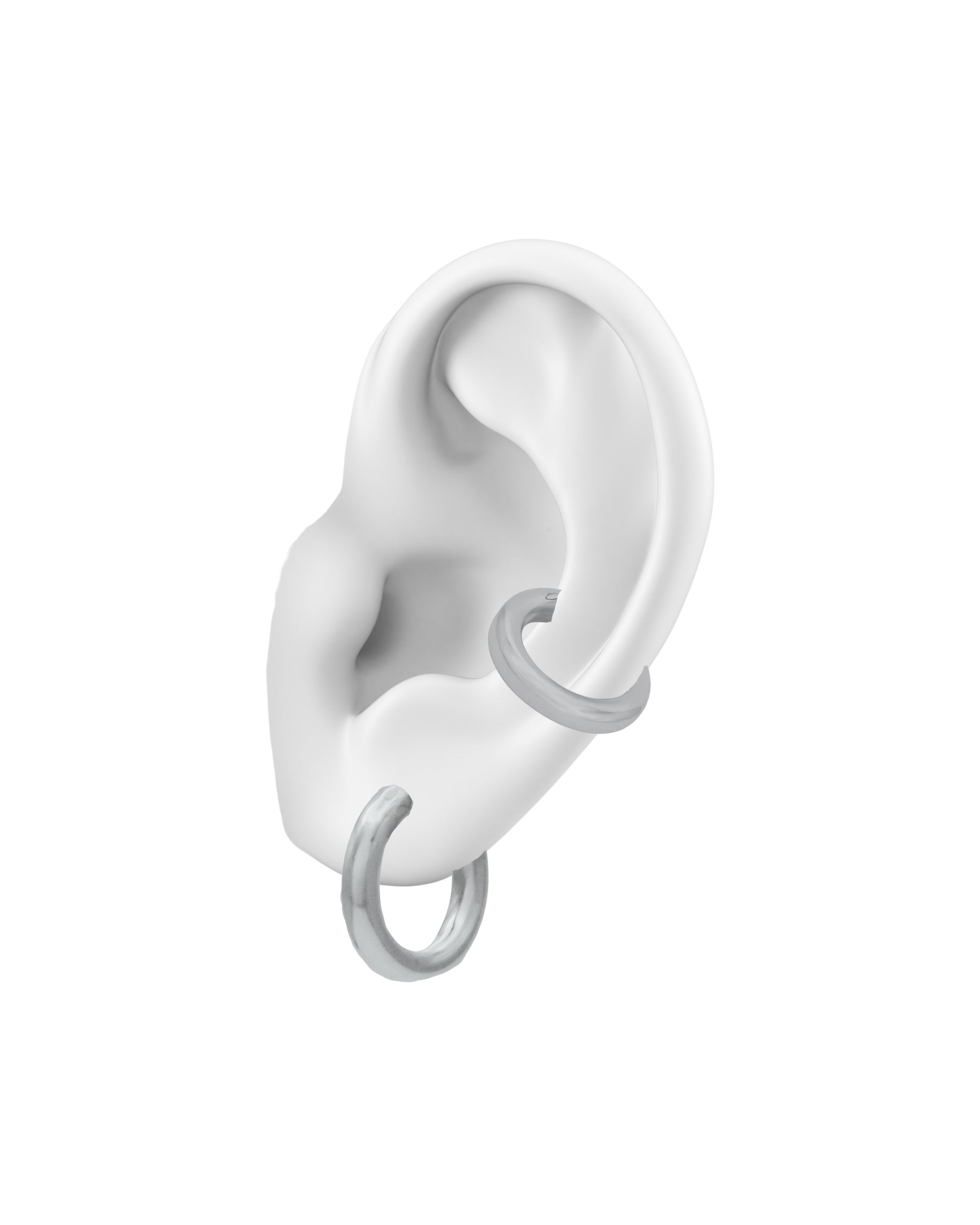 Pulse Hoops 》Aretes plata 950