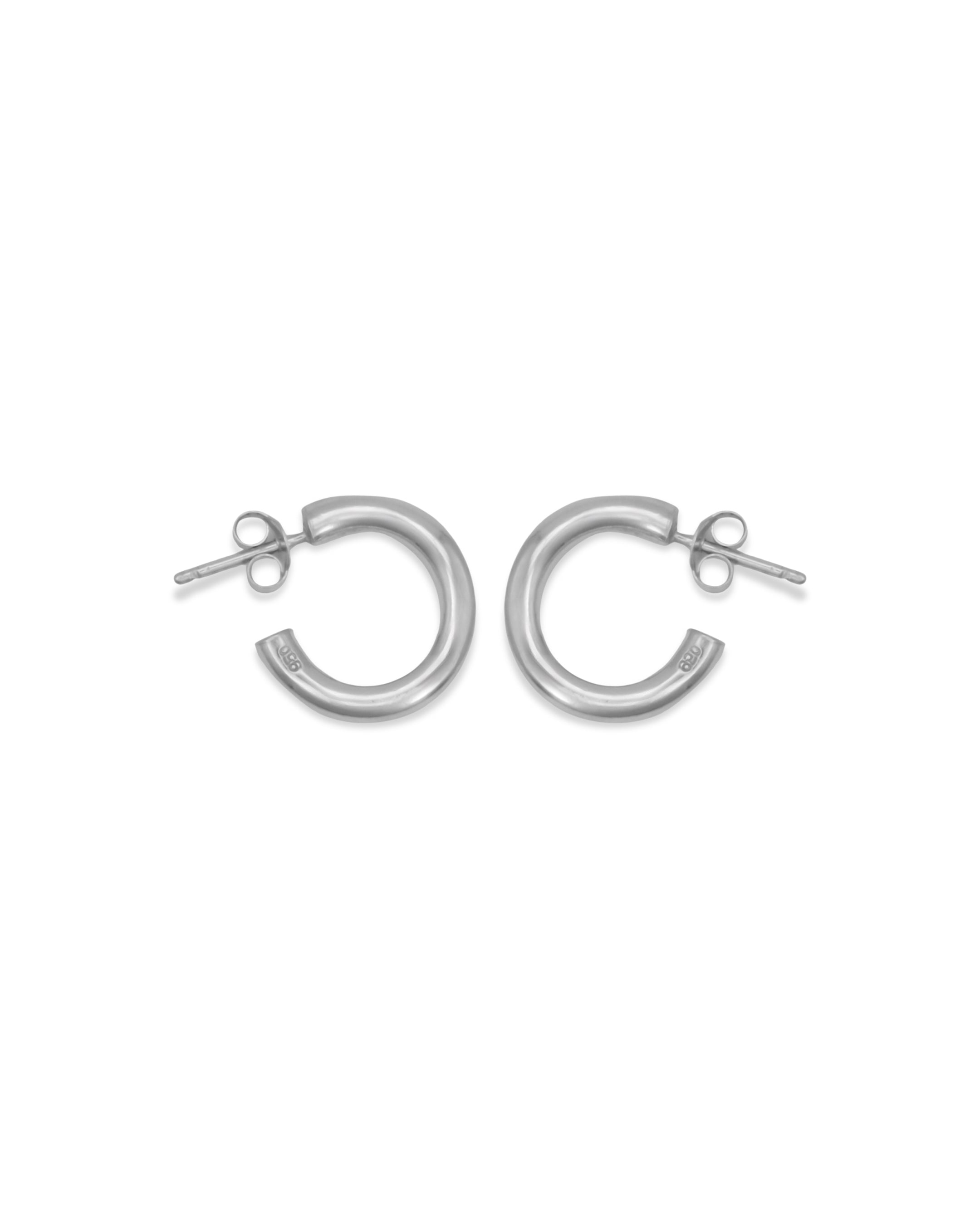 Pulse Hoops 》Aretes plata 950