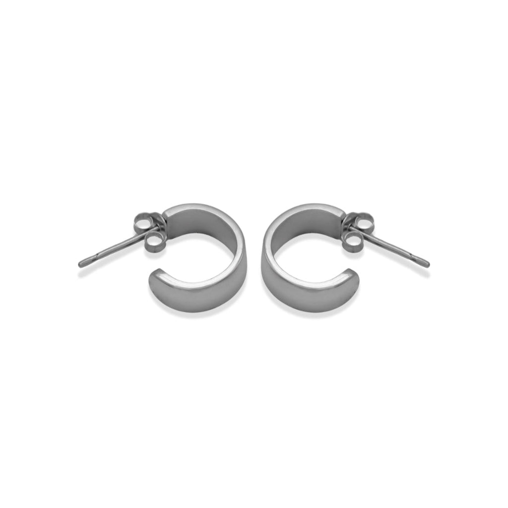 Curve Hoops 》Aretes plata 950